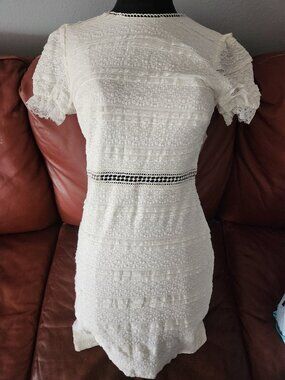 Lacy white mini dress